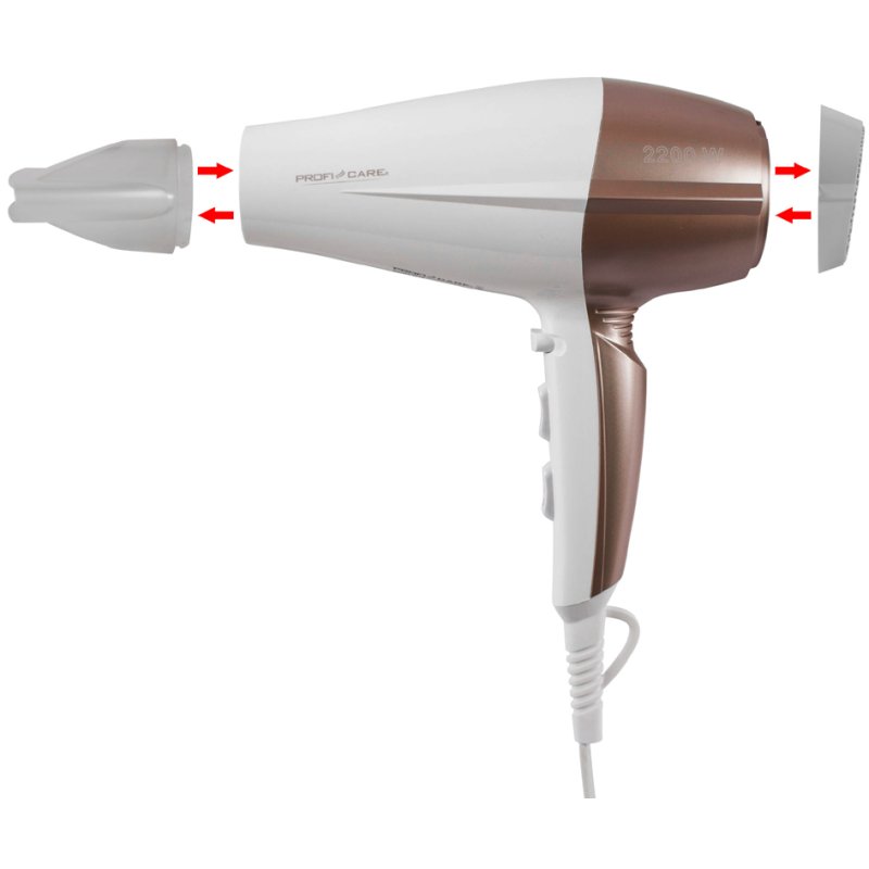 PROFI CARE haardroger PC-HT 3010, bruin/brons, ionisering, 1800-2200 Watt